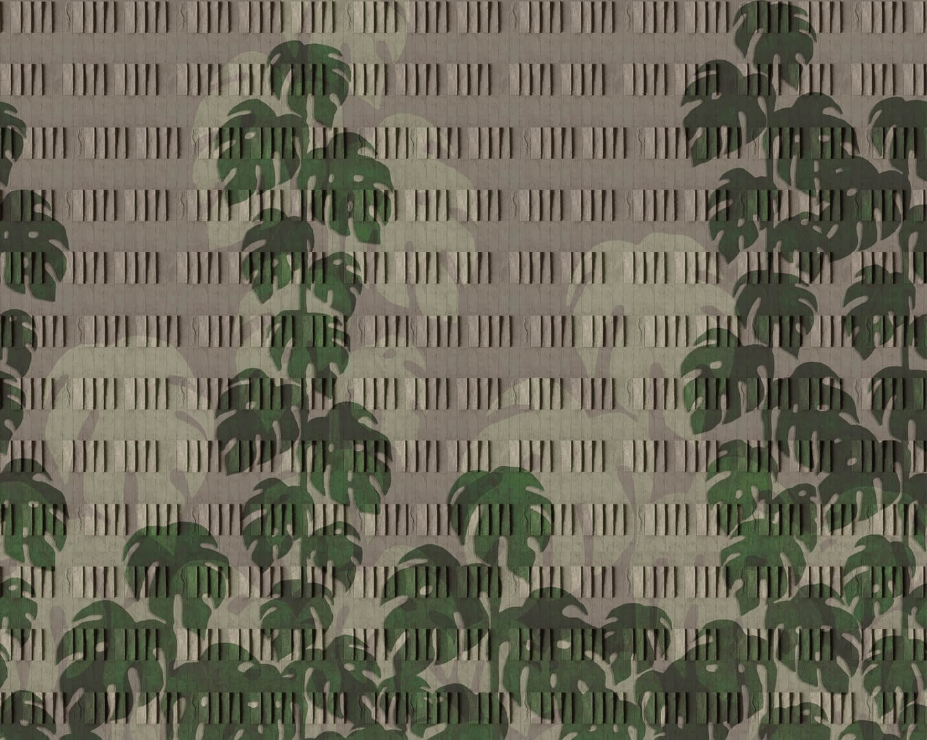 Fototapeta liście na betonowej ścianie Wall&Deco WDXL2601 XL Contemporary 2026