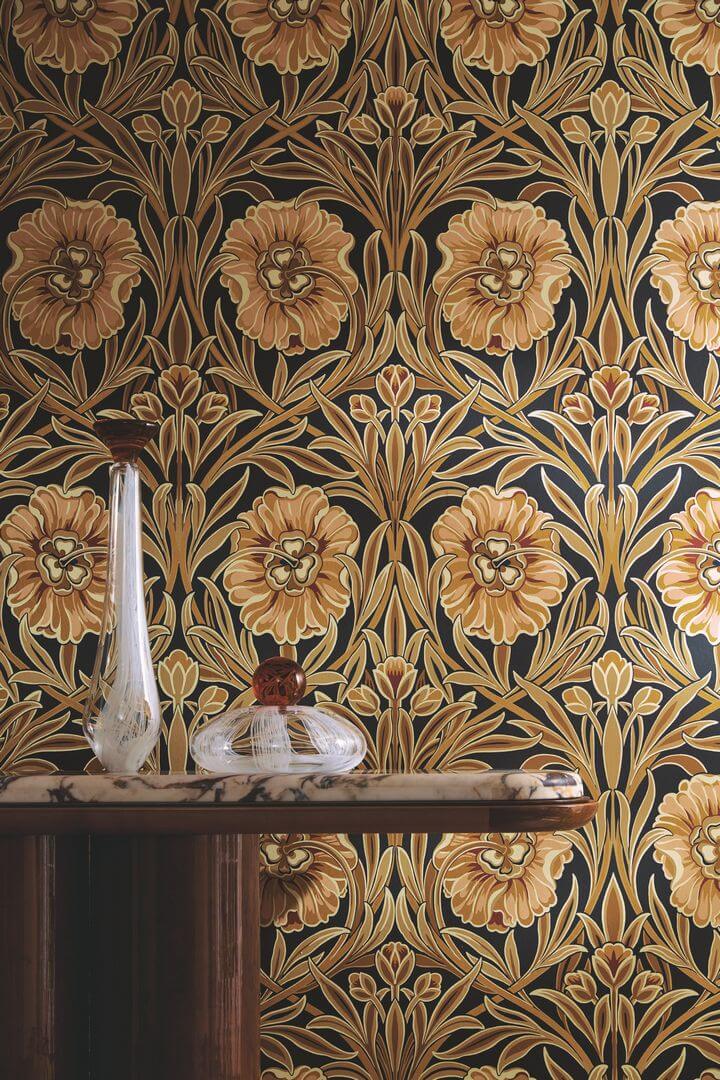 Tapeta roślinny ornament Casamance 70370406 Isadora