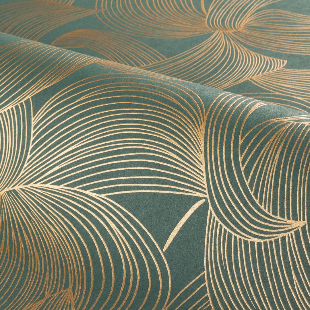 Tapeta metaliczne falujące linie Casamance 70681732 Leontine Isadora - 106 cm szer.