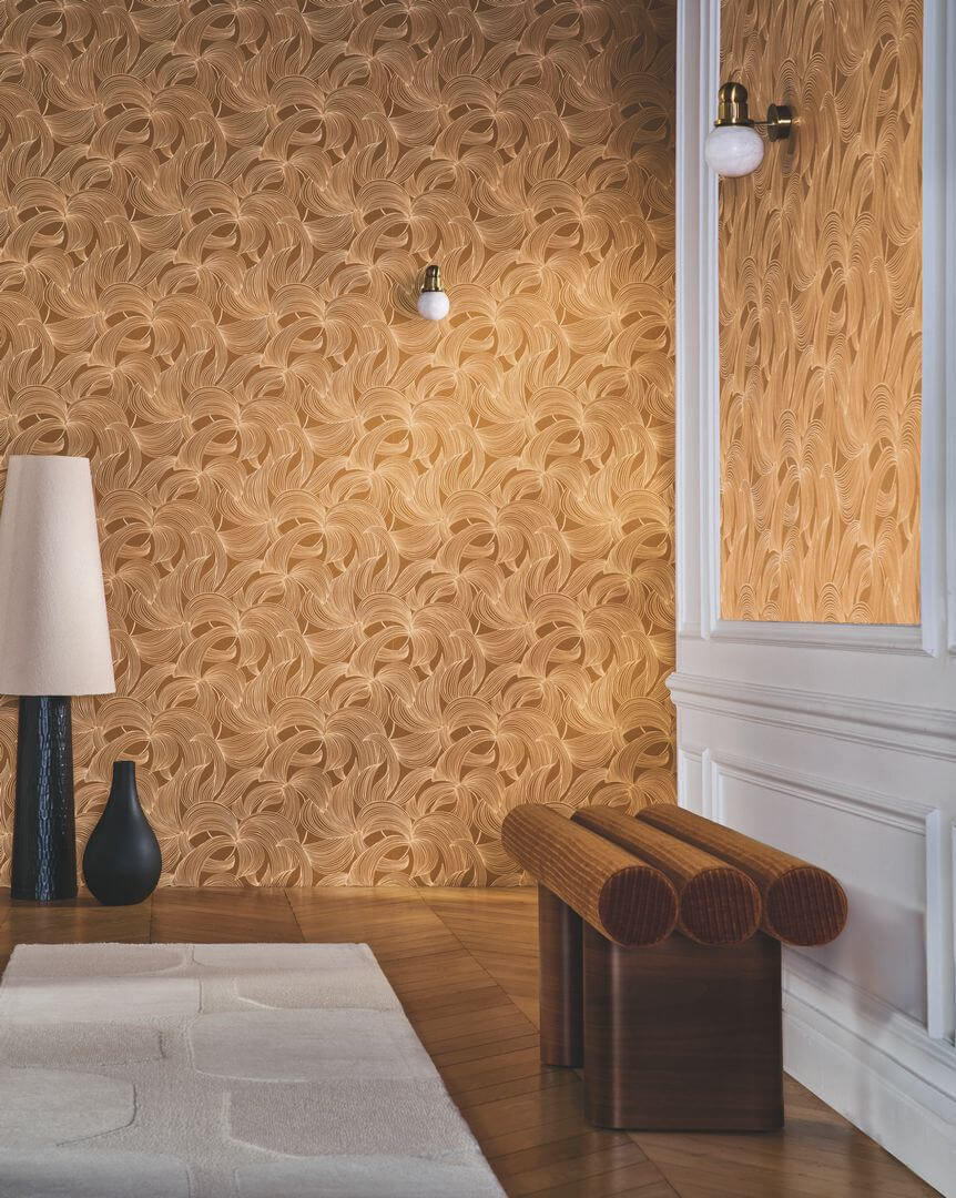 Tapeta metaliczne falujące linie Casamance 70681834 Leontine Isadora - 106 cm szer.