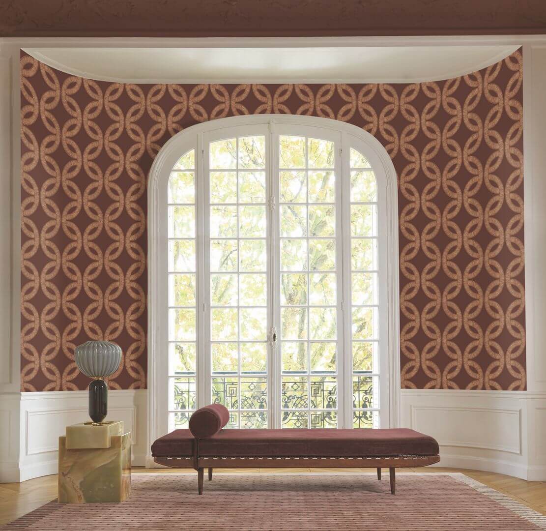 Tapeta przeplatające się okręgi Casamance 70692344 Etienne Isadora - 106 cm szer.