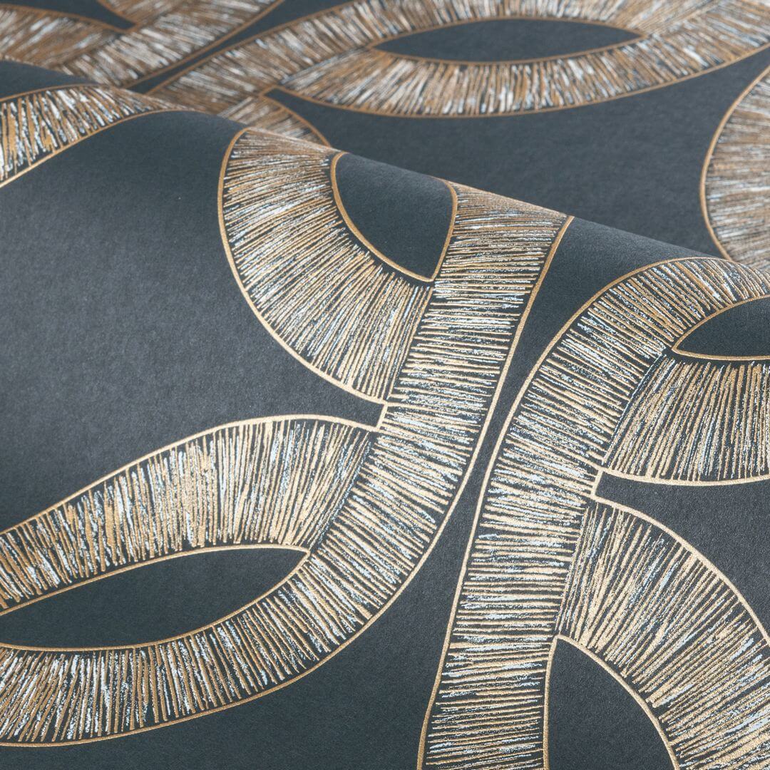 Tapeta przeplatające się okręgi Casamance 70692446 Etienne Isadora - 106 cm szer.