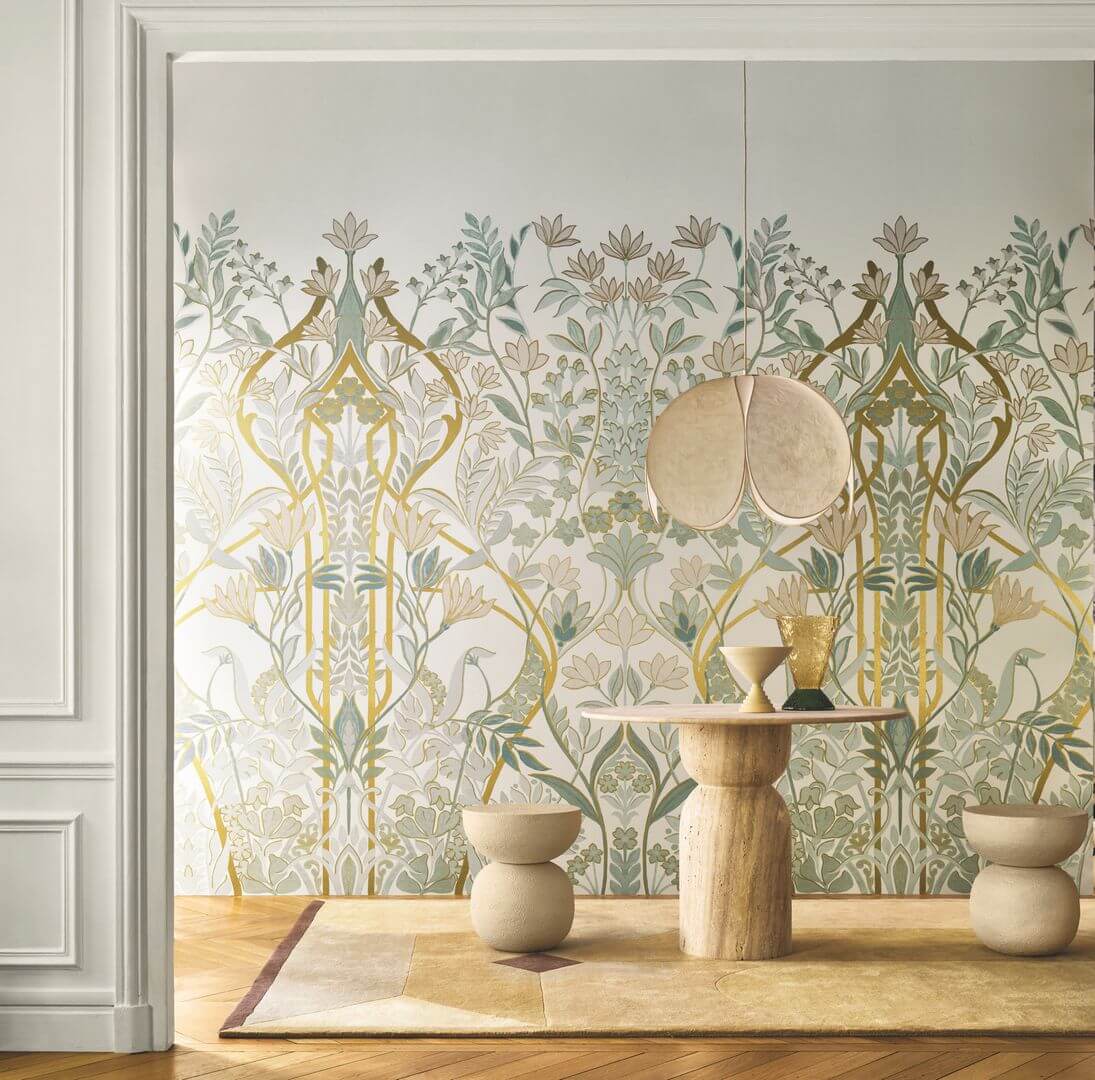 Mural roślinny w stylu art déco Casamance 70732956 Salon Des Miroirs Isadora