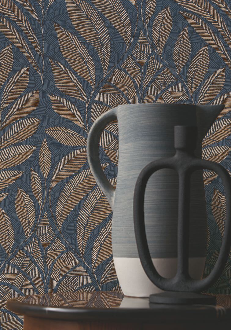 Tapeta stylizowane liście Casamance 74770406 Gustav Isadora