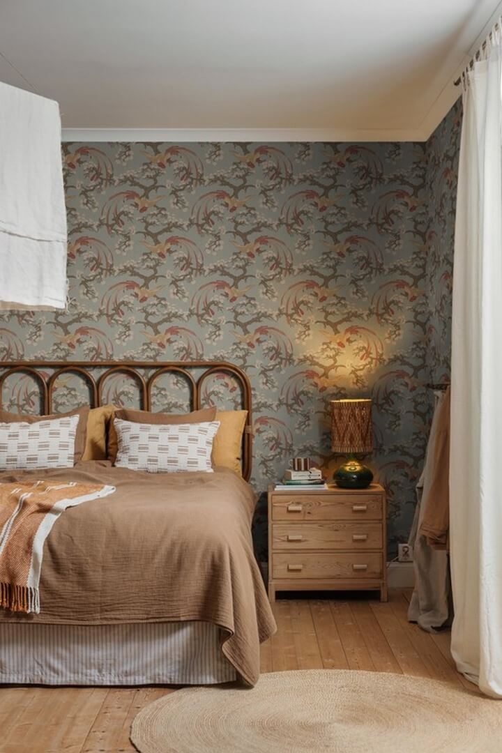 Tapeta botaniczna z feniksem Boras Tapeter 8160 Fenix Charm
