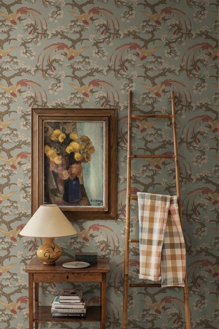 Tapeta botaniczna z feniksem Boras Tapeter 8160 Fenix Charm