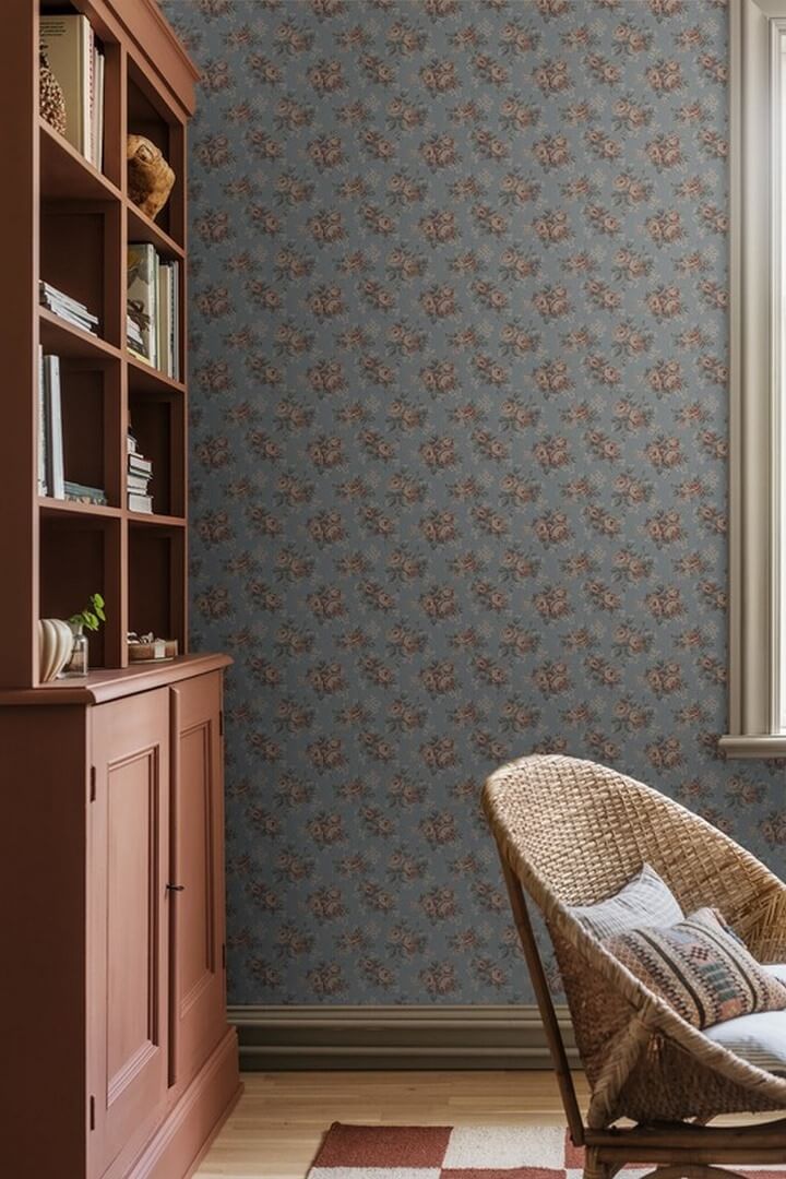 Tapeta bukiety kwiatów vintage Boras Tapeter 8189 Helena Charm