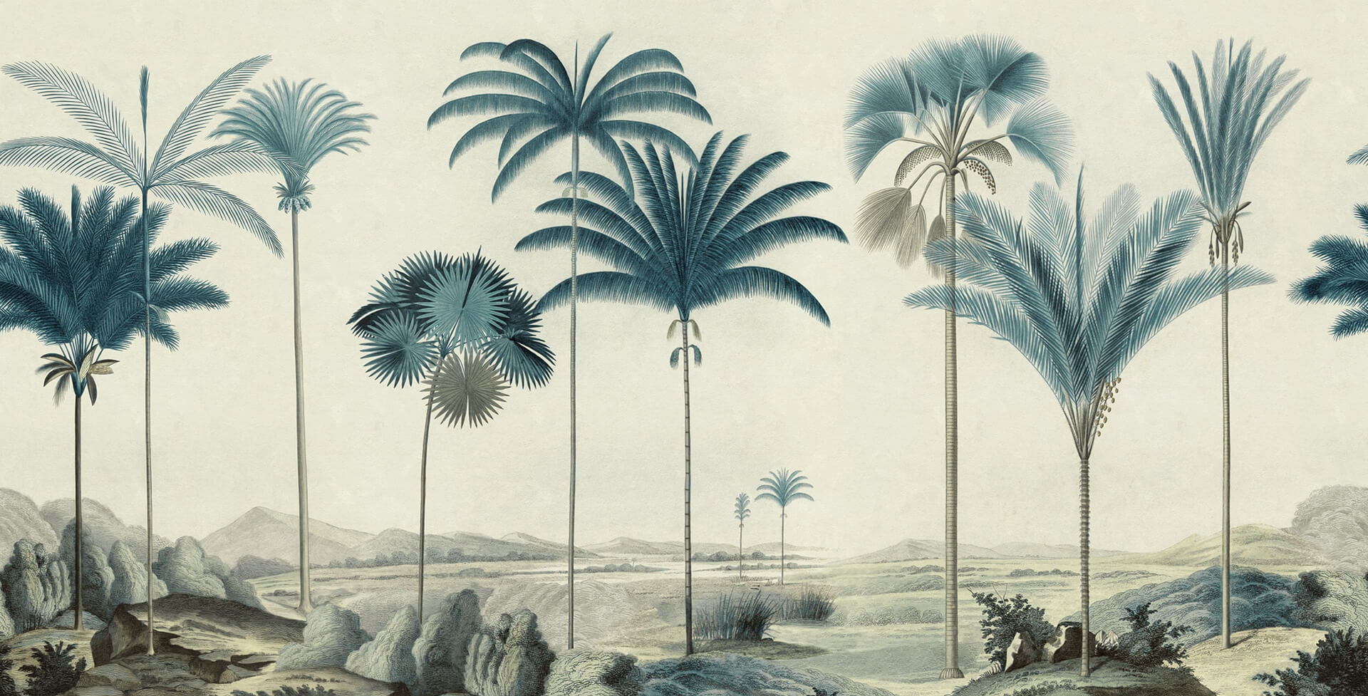 Fototapeta palmy Rebel Walls R20871 Vintage Palms Eden Escape