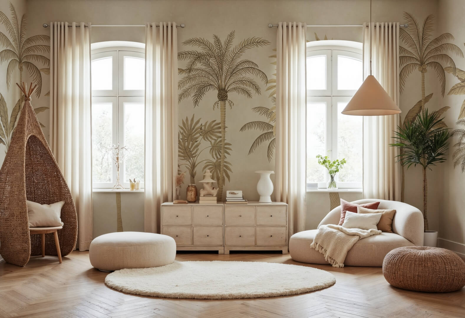 Fototapeta palmy Rebel Walls R20876 Golden Palms Eden Escape