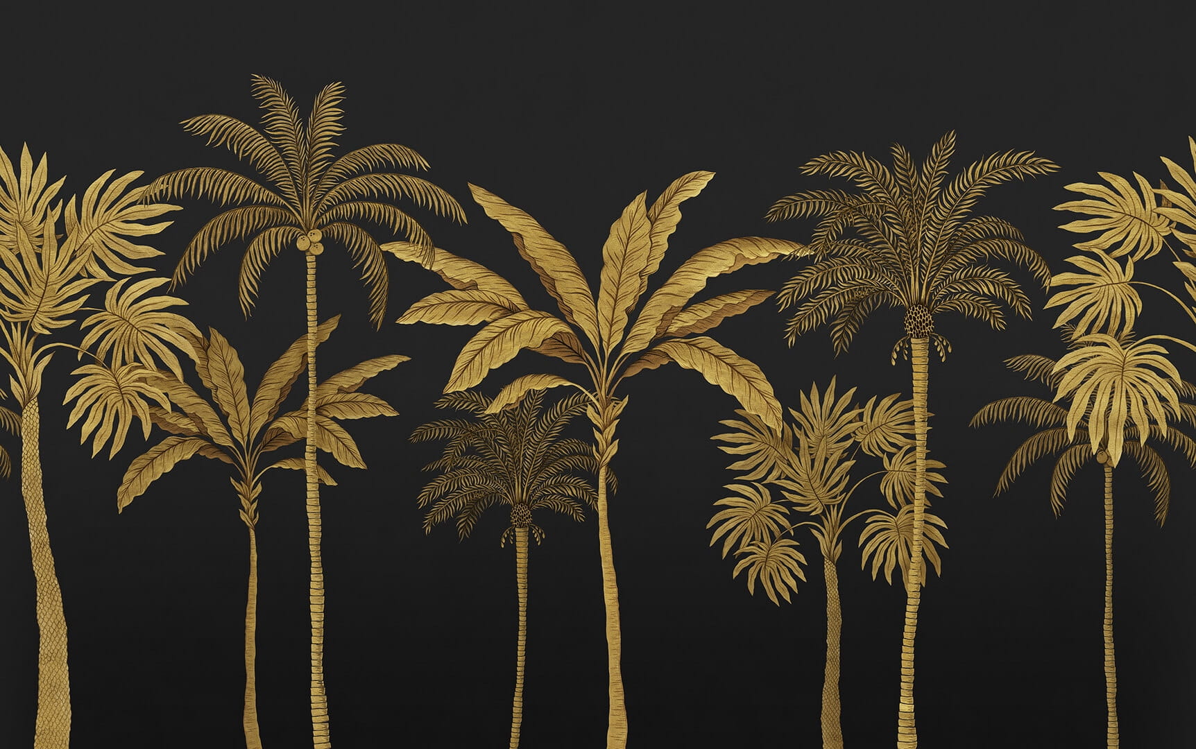 Fototapeta palmy Rebel Walls R20877 Golden Palms Eden Escape