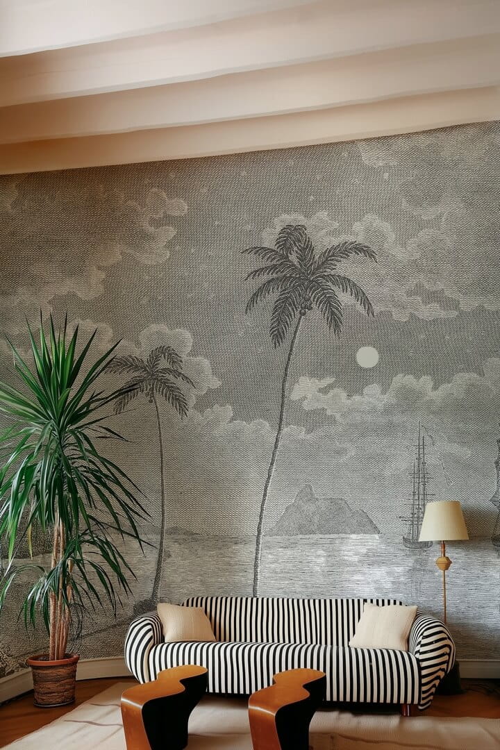 Fototapeta palmy i statki Rebel Walls R20897 Palm Beach Eden Escape