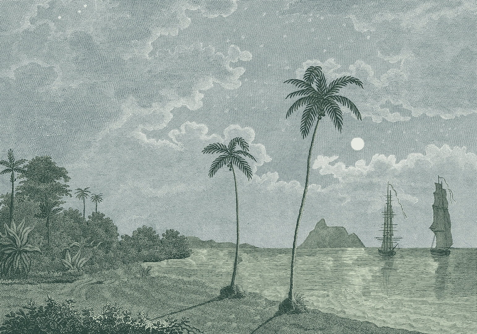 Fototapeta palmy i statki Rebel Walls R20898 Palm Beach Eden Escape