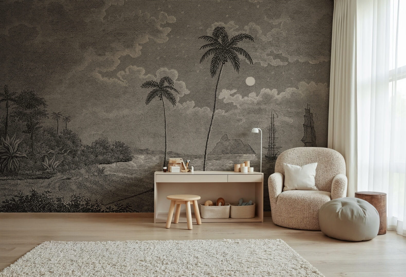 Fototapeta palmy i statki Rebel Walls R20899 Palm Beach Eden Escape