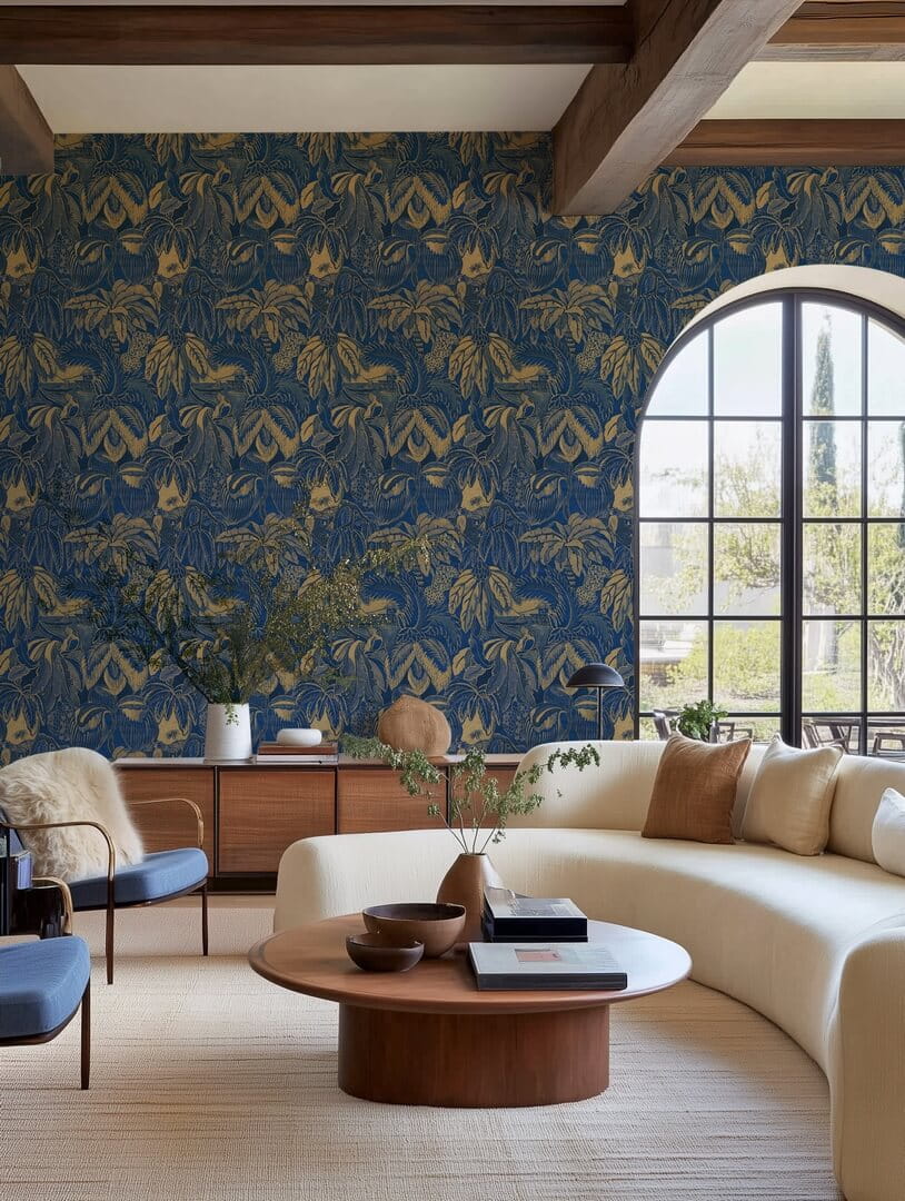 Fototapeta tropikalny raj w stylu vintage Rebel Walls R21433 Golden Mirage Eden Escape