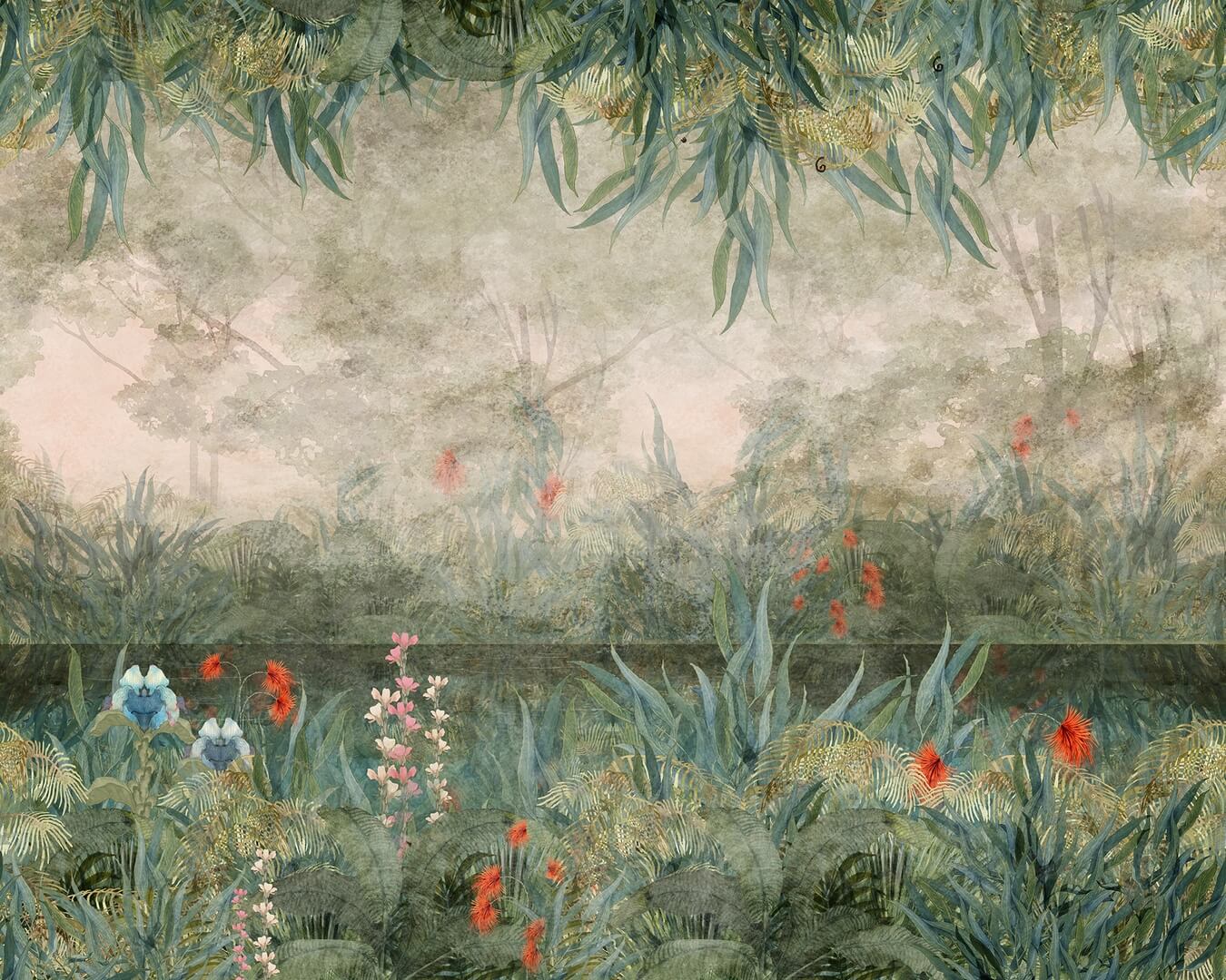 Fototapeta krajobraz tropikalnego lasu Rebel Walls R21458 Tropical Treasures Eden Escape