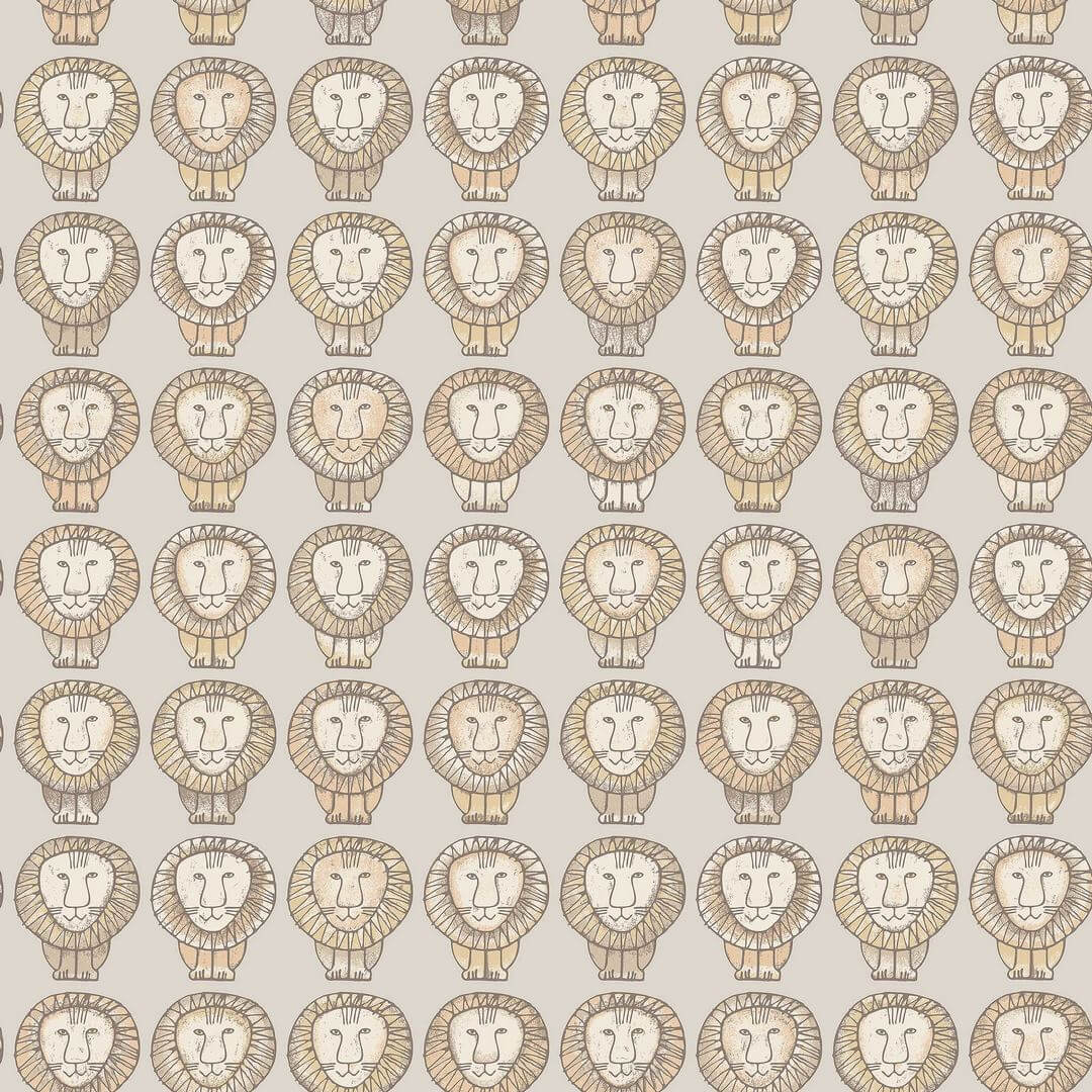 Tapeta lwy Boras Tapeter 1377 Lisa Larson Lejon Scandinavian Designers