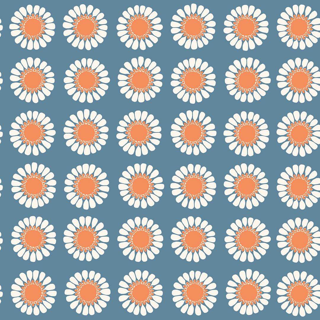 Tapeta stylizowane stokrotki Boras Tapeter 1381 Turi Gramstad Oliver Daisy Scandinavian Designers