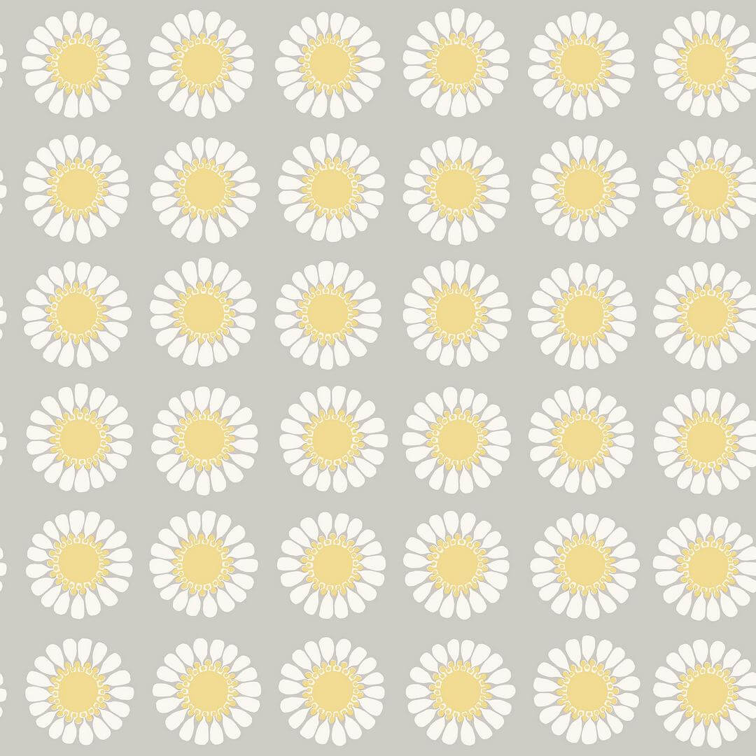 Tapeta stylizowane stokrotki Boras Tapeter 1382 Turi Gramstad Oliver Daisy Scandinavian Designers