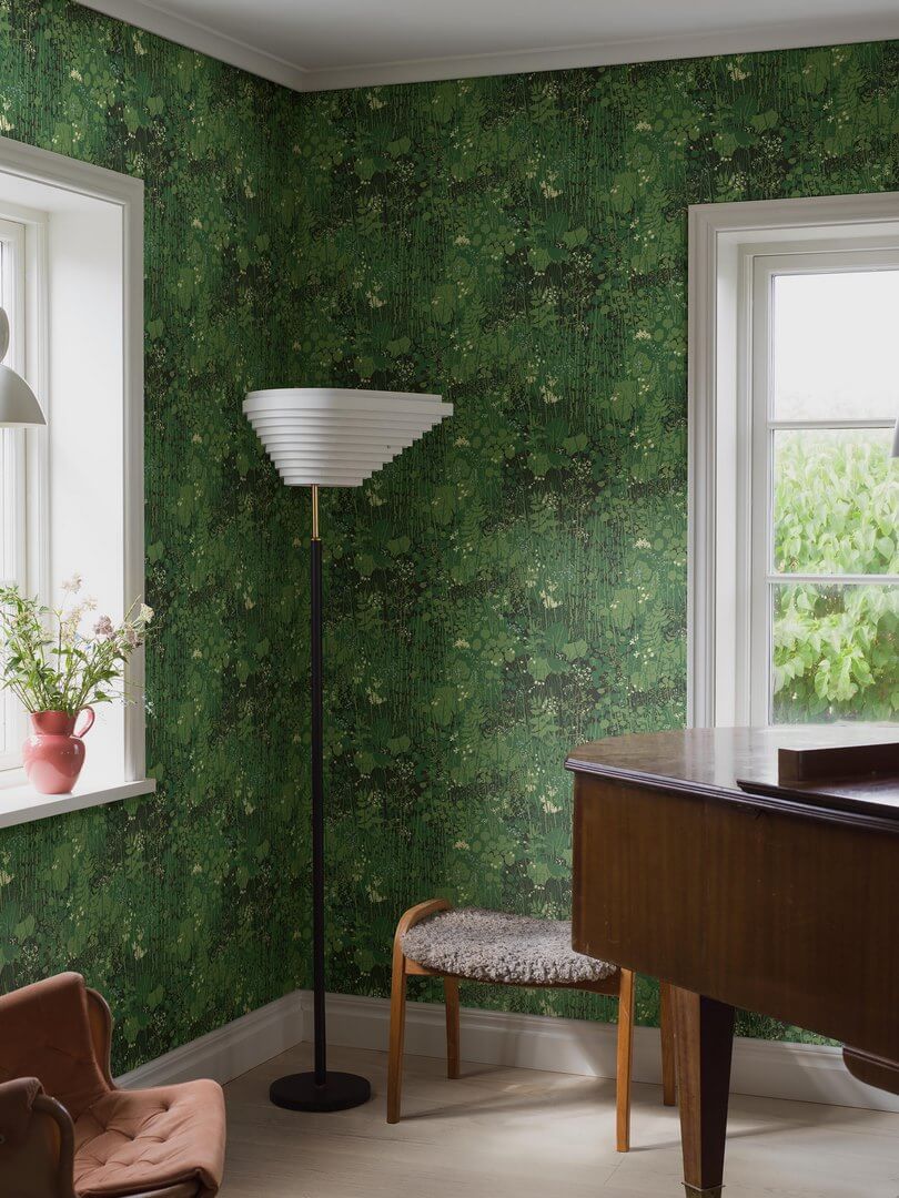 Tapeta letni ogród Boras Tapeter 1385 Arne Jacobsen Dikesren Scandinavian Designers