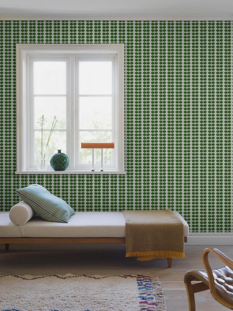Tapeta stylizowane liście Boras Tapeter 1750 Stig Lindberg Berså Scandinavian Designers