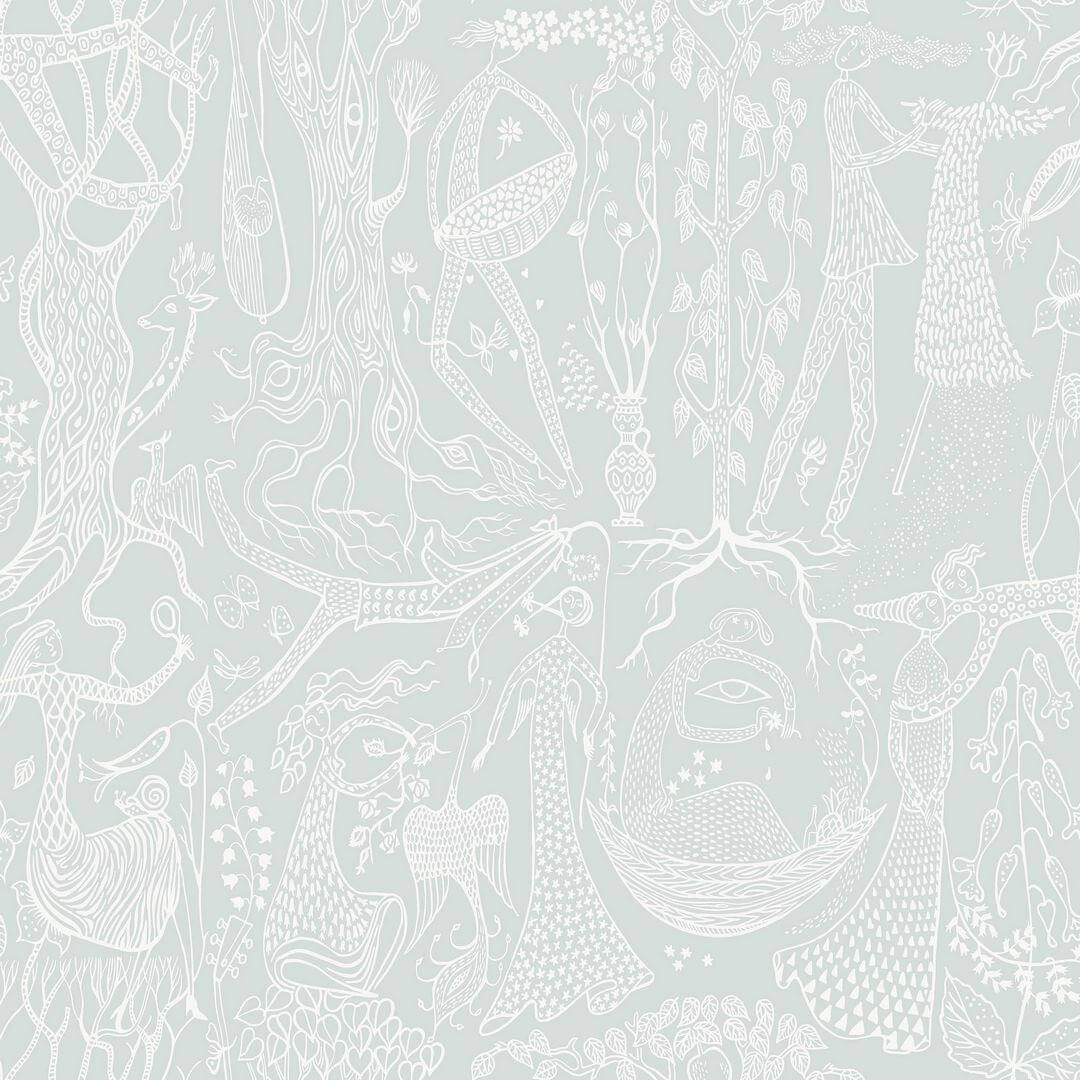Tapeta o baśniowym charakterze Boras Tapeter 1761 Stig Lindberg Poème d´amour Scandinavian Designers