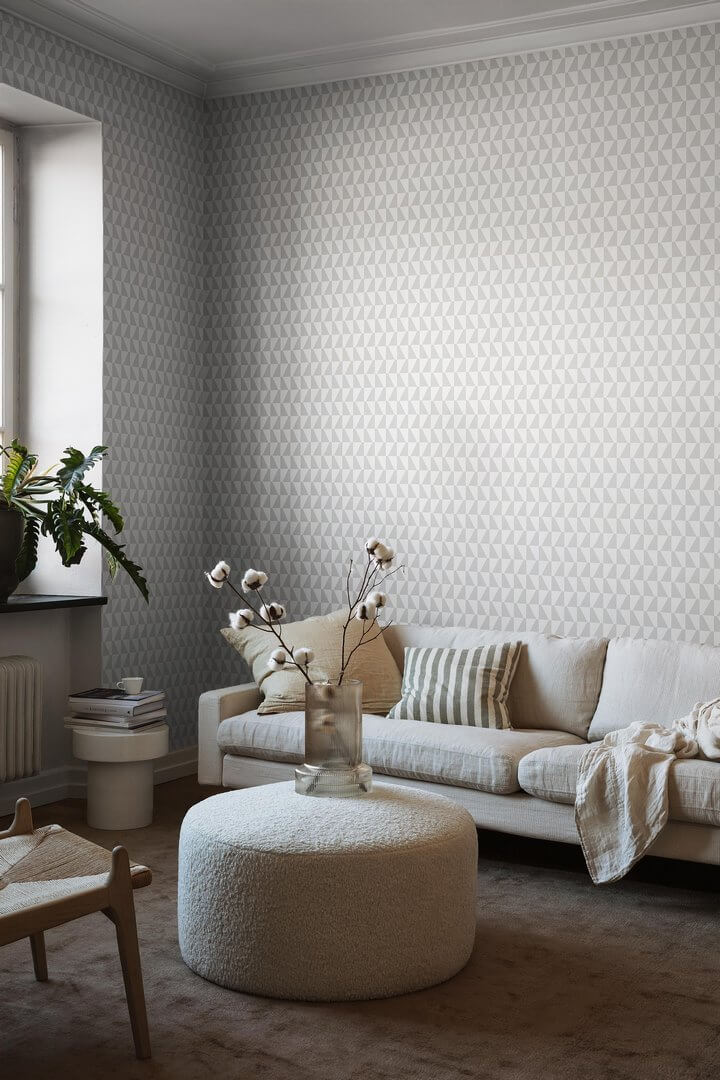 Tapeta geometryczna trapezy Boras Tapeter 1778 Arne Jacobsen Trapez Scandinavian Designers