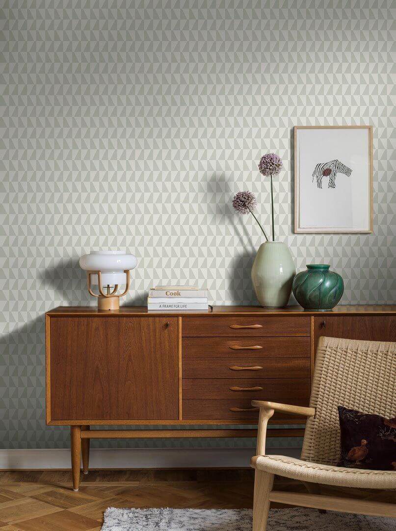 Tapeta geometryczna trapezy Boras Tapeter 1779 Arne Jacobsen Trapez Scandinavian Designers