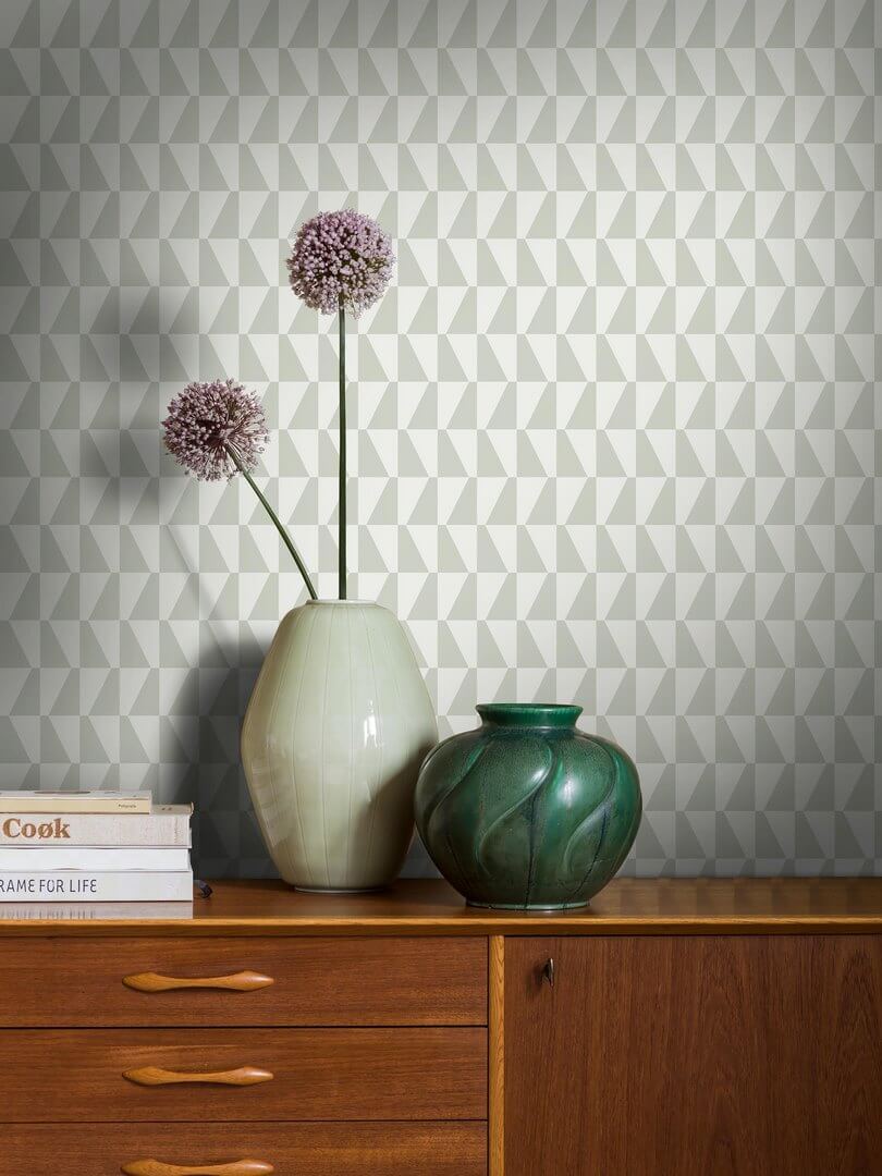 Tapeta geometryczna trapezy Boras Tapeter 1779 Arne Jacobsen Trapez Scandinavian Designers