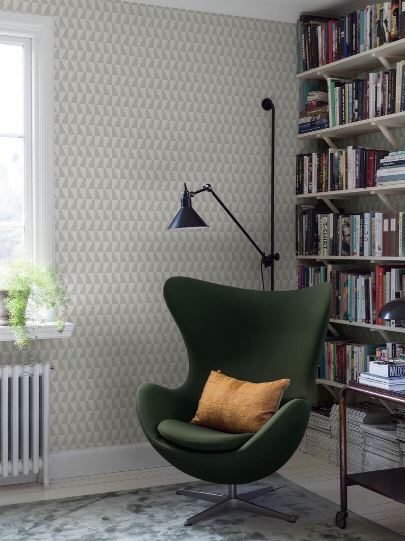 Tapeta geometryczna trapezy Boras Tapeter 1779 Arne Jacobsen Trapez Scandinavian Designers