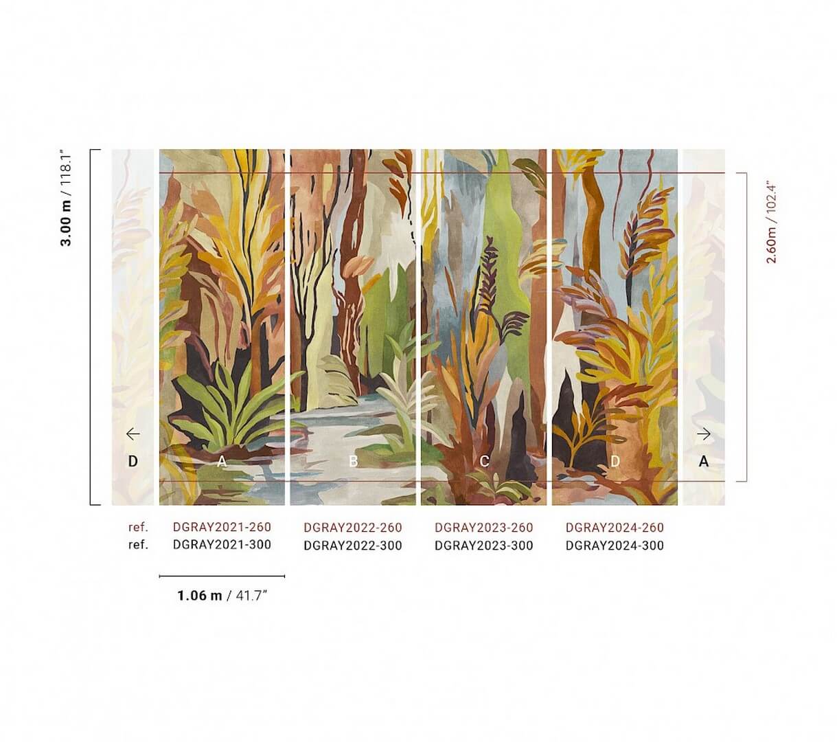 Mural artystyczny krajobraz natury Masureel DGRAY2021 Taiga Ray