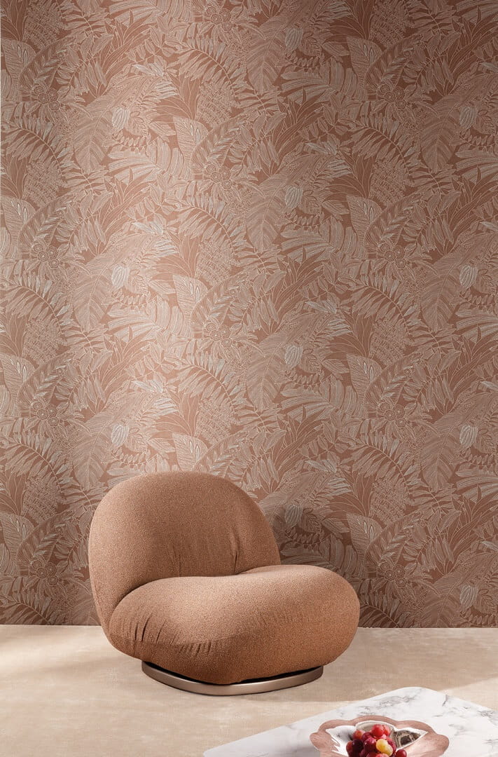 Tapeta liście Masureel RAY201 Biome Nougat Ray