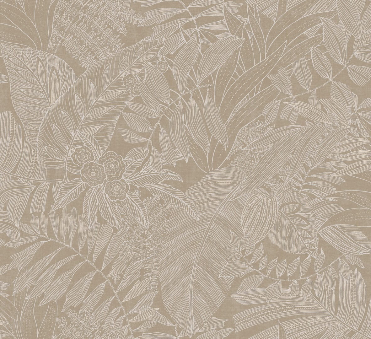 Tapeta liście Masureel RAY203 Biome Linen Ray