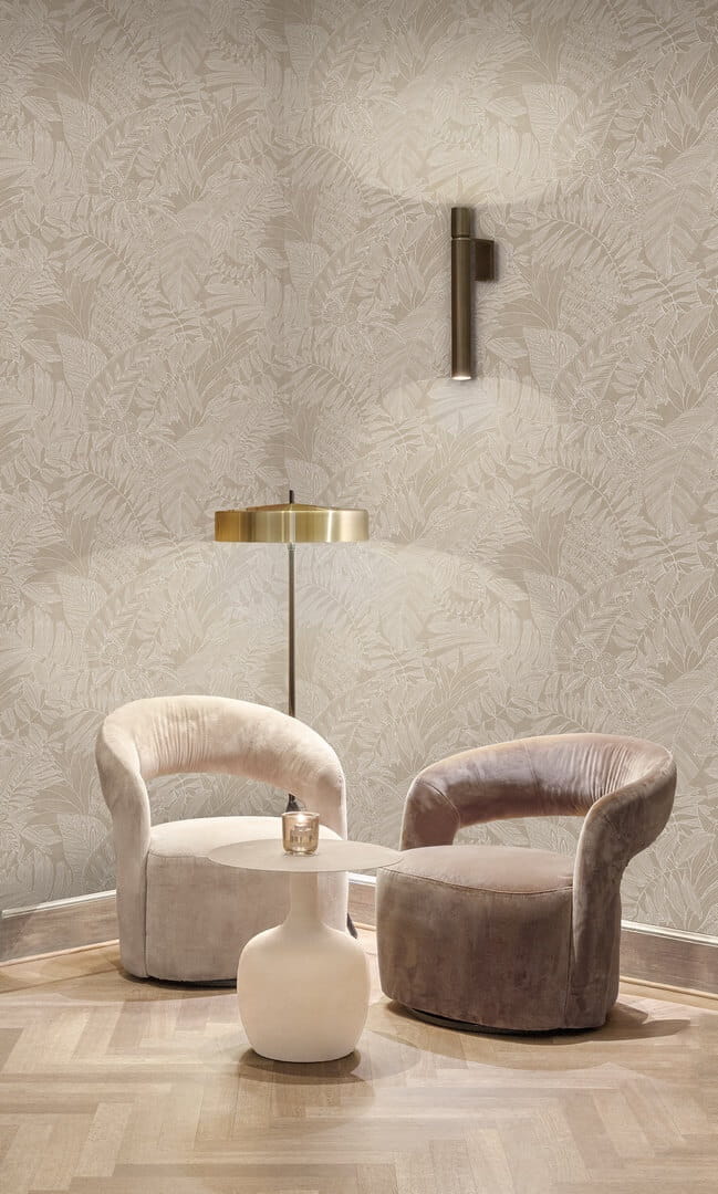 Tapeta liście Masureel RAY203 Biome Linen Ray