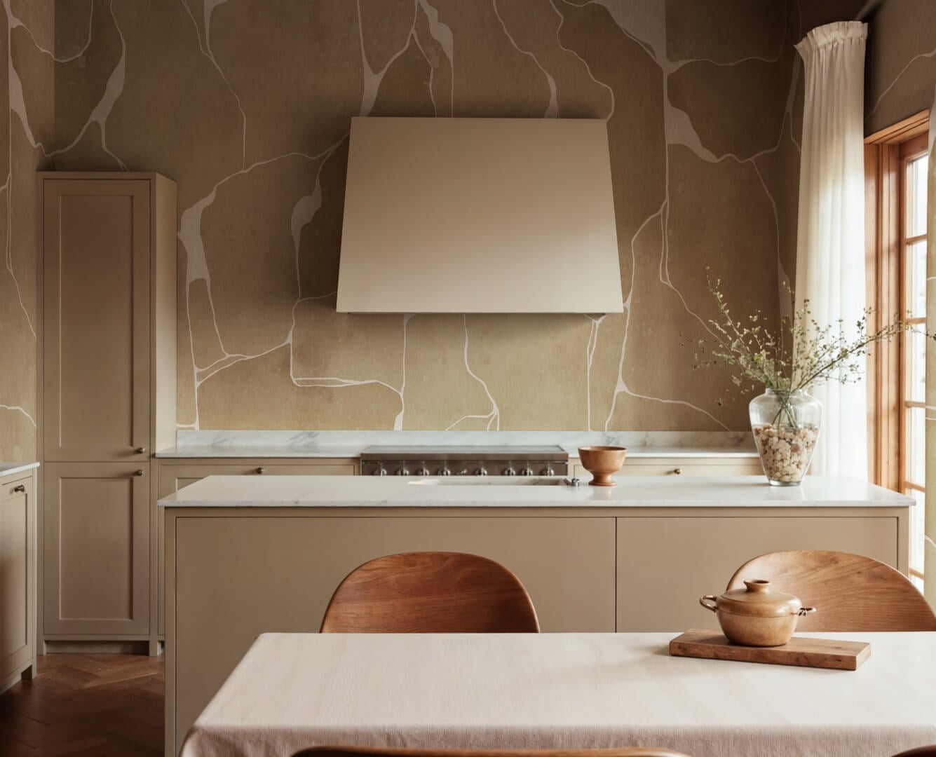 Fototapeta abstrakcyjne linie Rebel Walls R21100 Linear Flow Brown Modern Simplicity