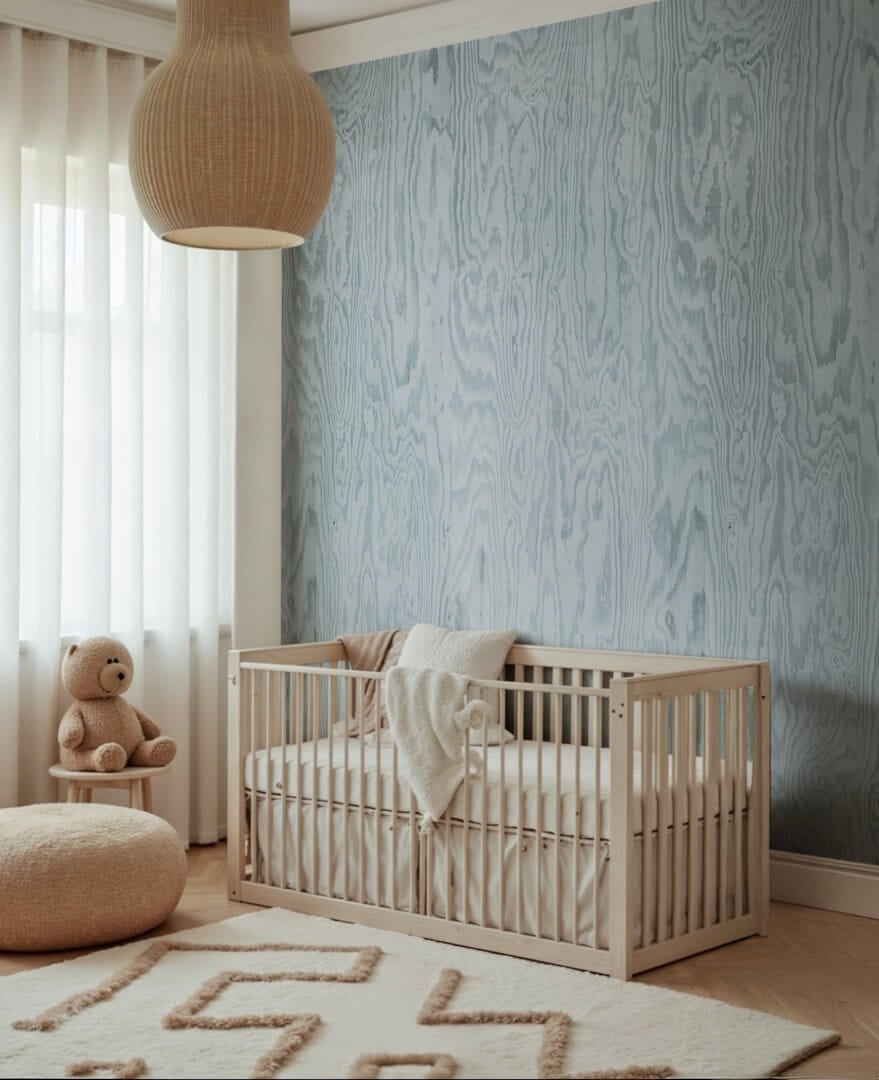 Fototapeta słoje drewna Rebel Walls R21127 Wood Shades Blue Modern Simplicity