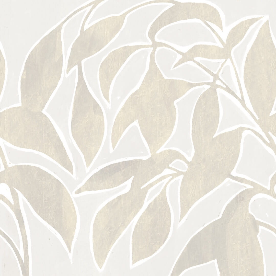 Fototapeta stylizowane liście Rebel Walls R21771 Leaf Sillhouette Beige Modern Simplicity