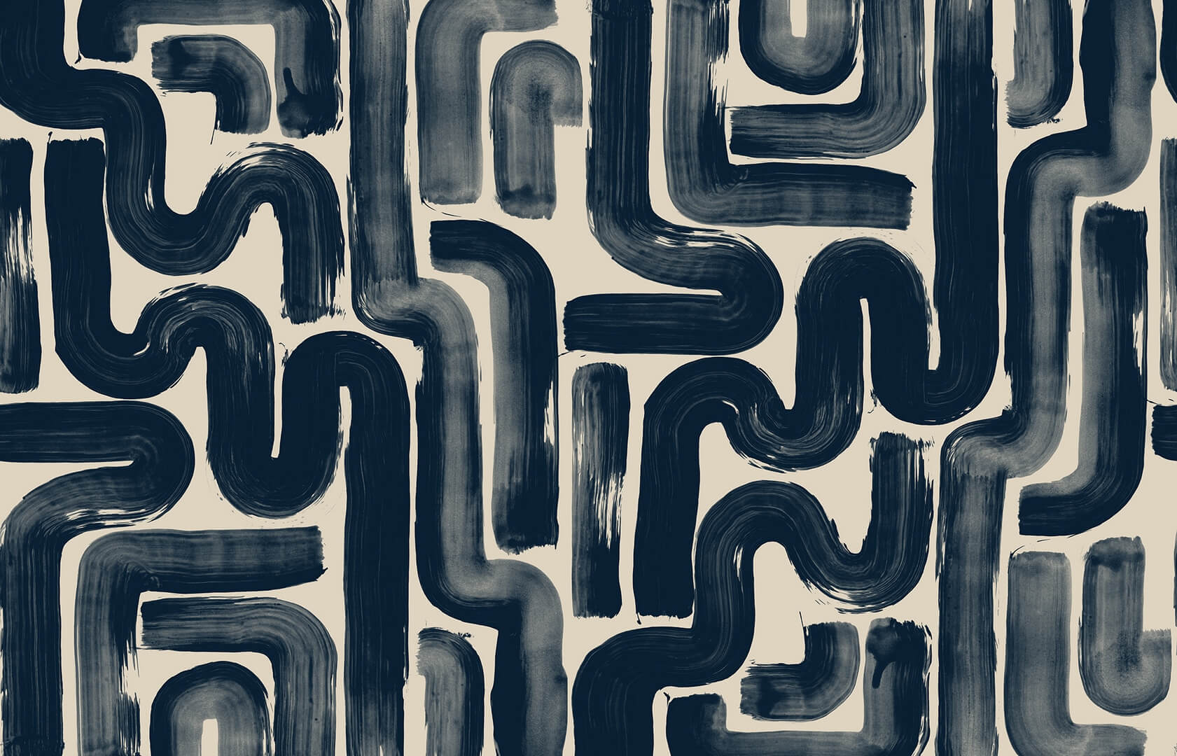 Fototapeta płynne pociągnięcia pędzla Rebel Walls R21778 Drape Brush Dark Blue Modern Simplicity