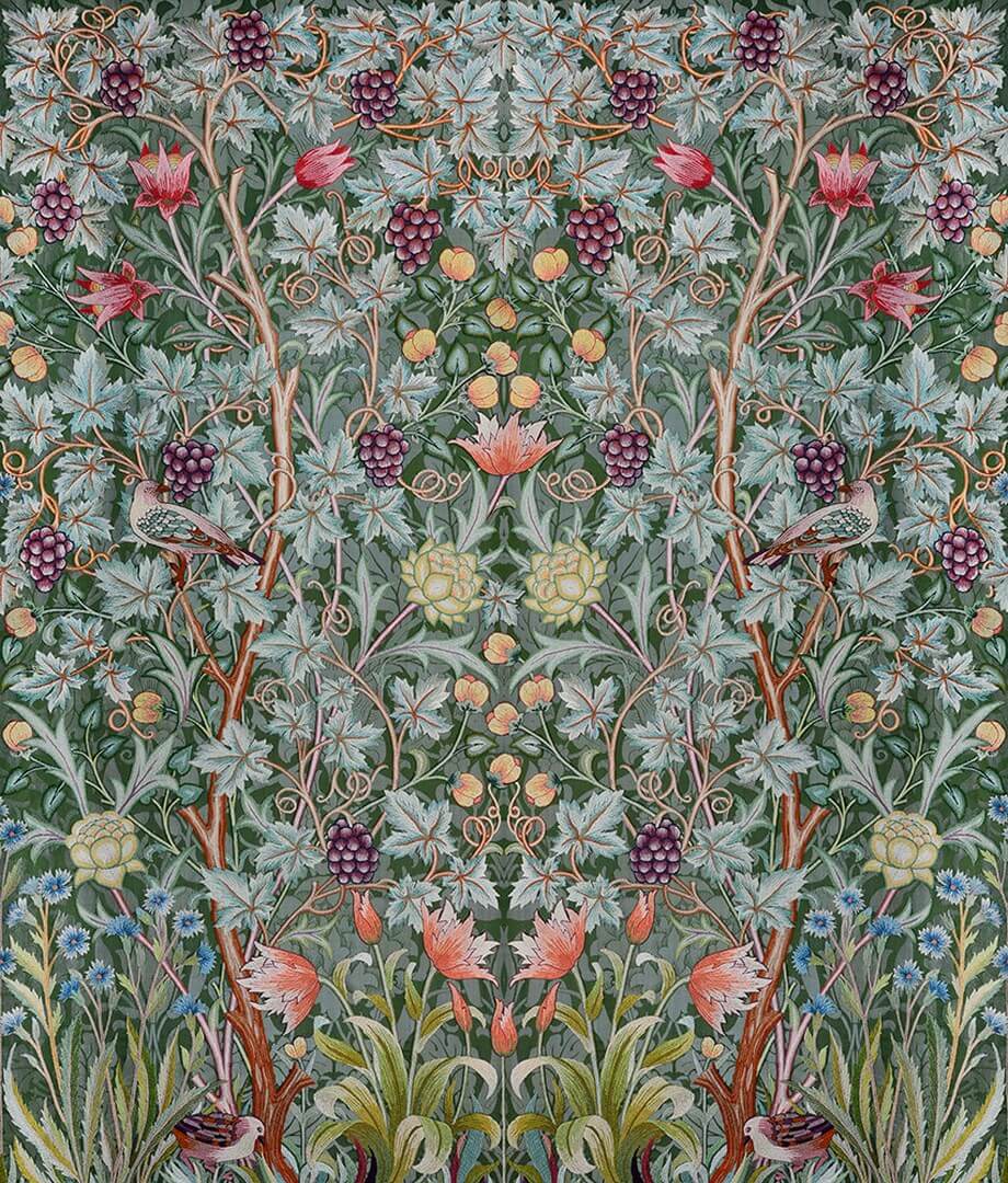 Mural botaniczny Midbec HT84001 Vine Embroidery Hidden Treasures vol 2