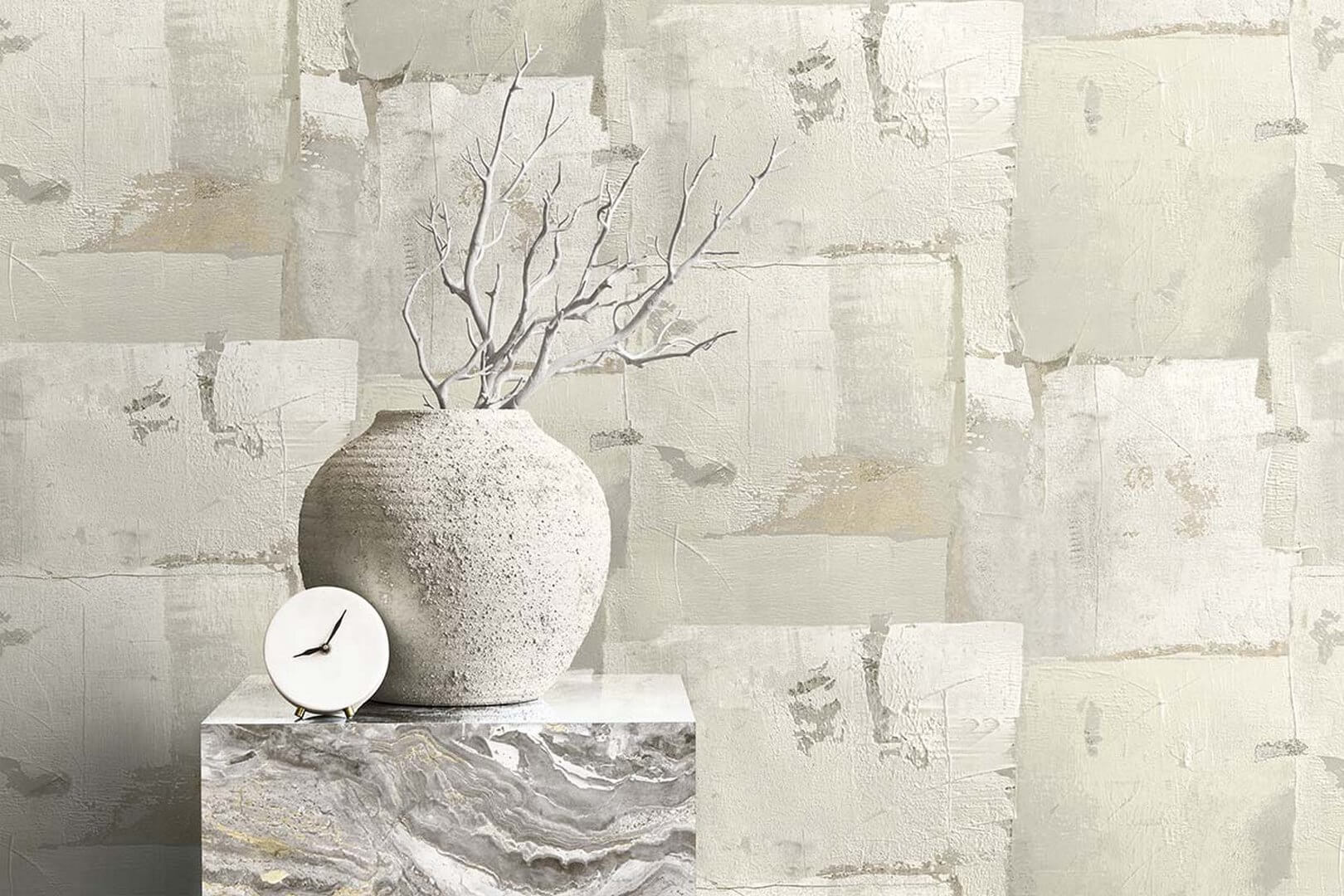 Tapeta imitująca tynk z efektem patchworku Carl Robinson CL81106 Horizons