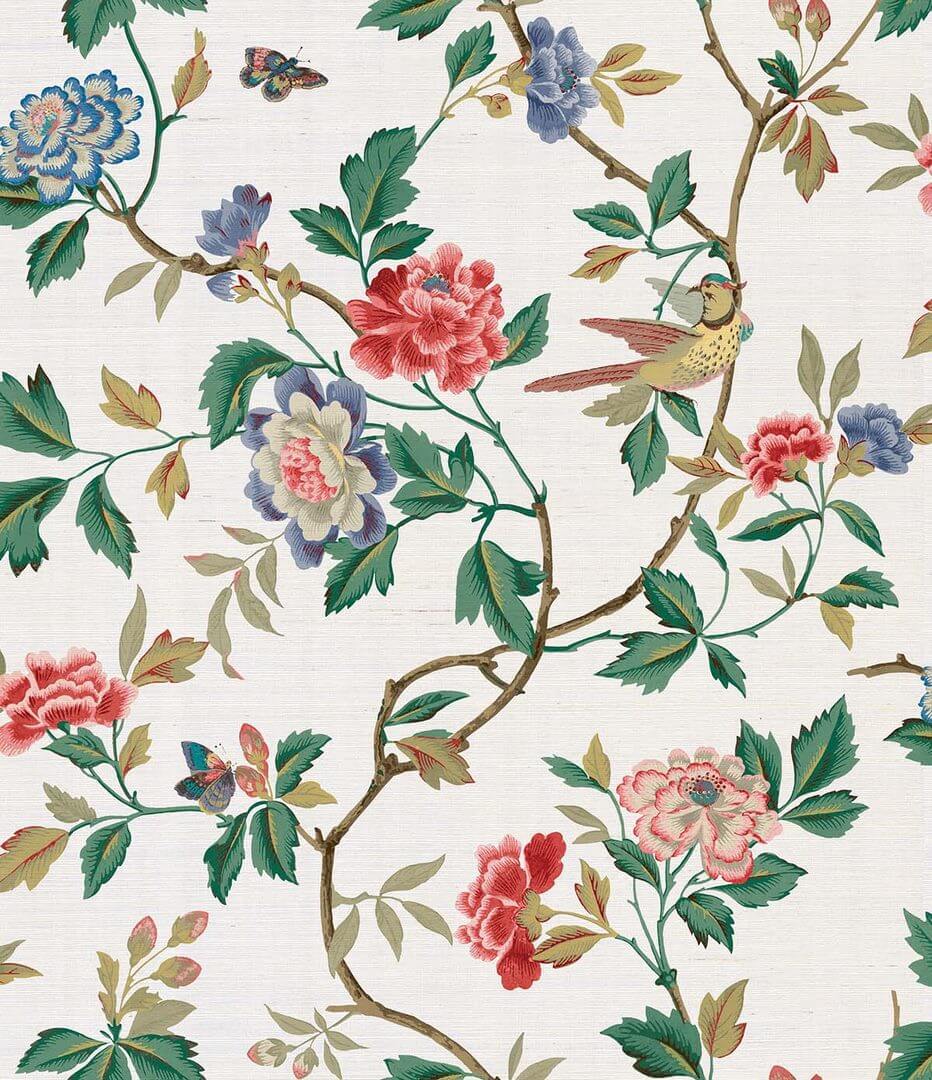 Tapeta naturalna z włókien sizalu inspirowana chinoiserie Carl Robinson CL31601 The Wall