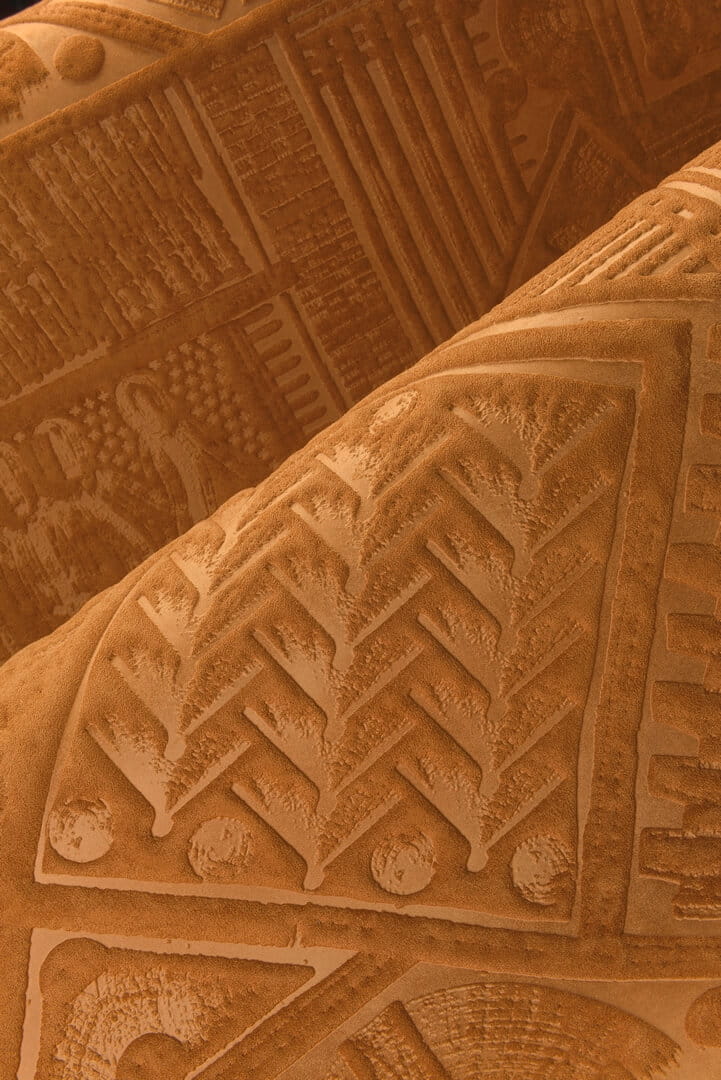 Tapeta tekstylna 3D geometryczna hieroglify Arte Amarna 23400 Memphis