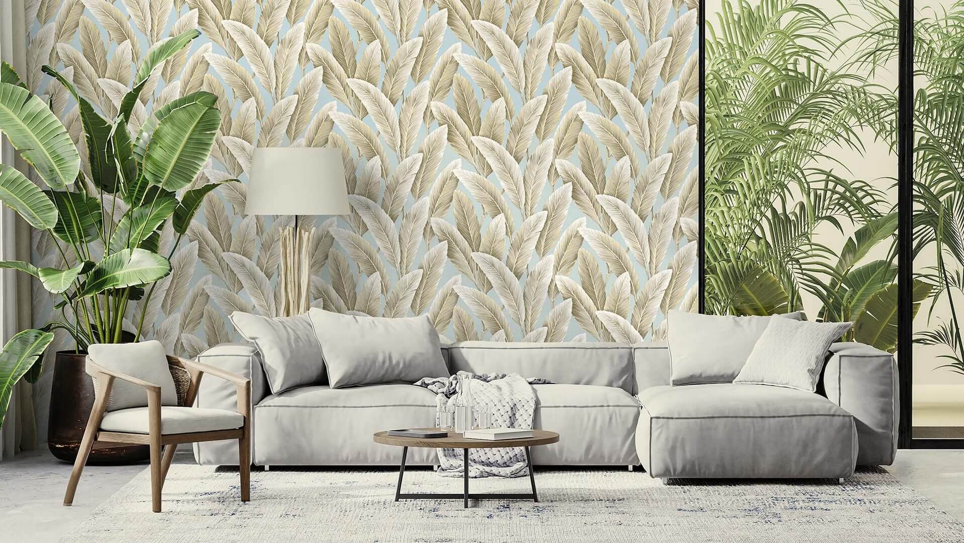Tapeta liście bananowca Wallquest LS60202 Savannah Grass