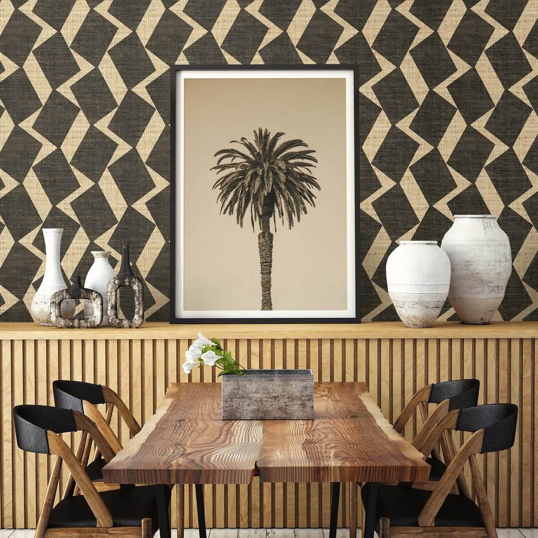 Tapeta geometryczna imitująca plecionkę Wallquest LS60500 Savannah Grass