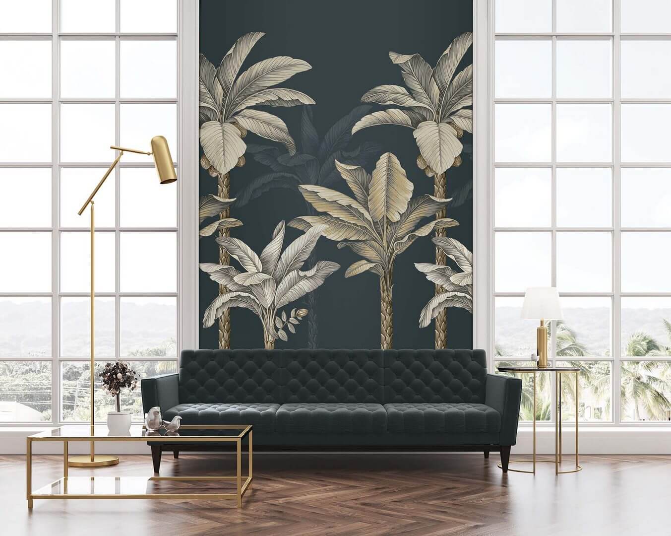 Mural tropikalne drzewa Wallquest LS62100M Savannah Grass