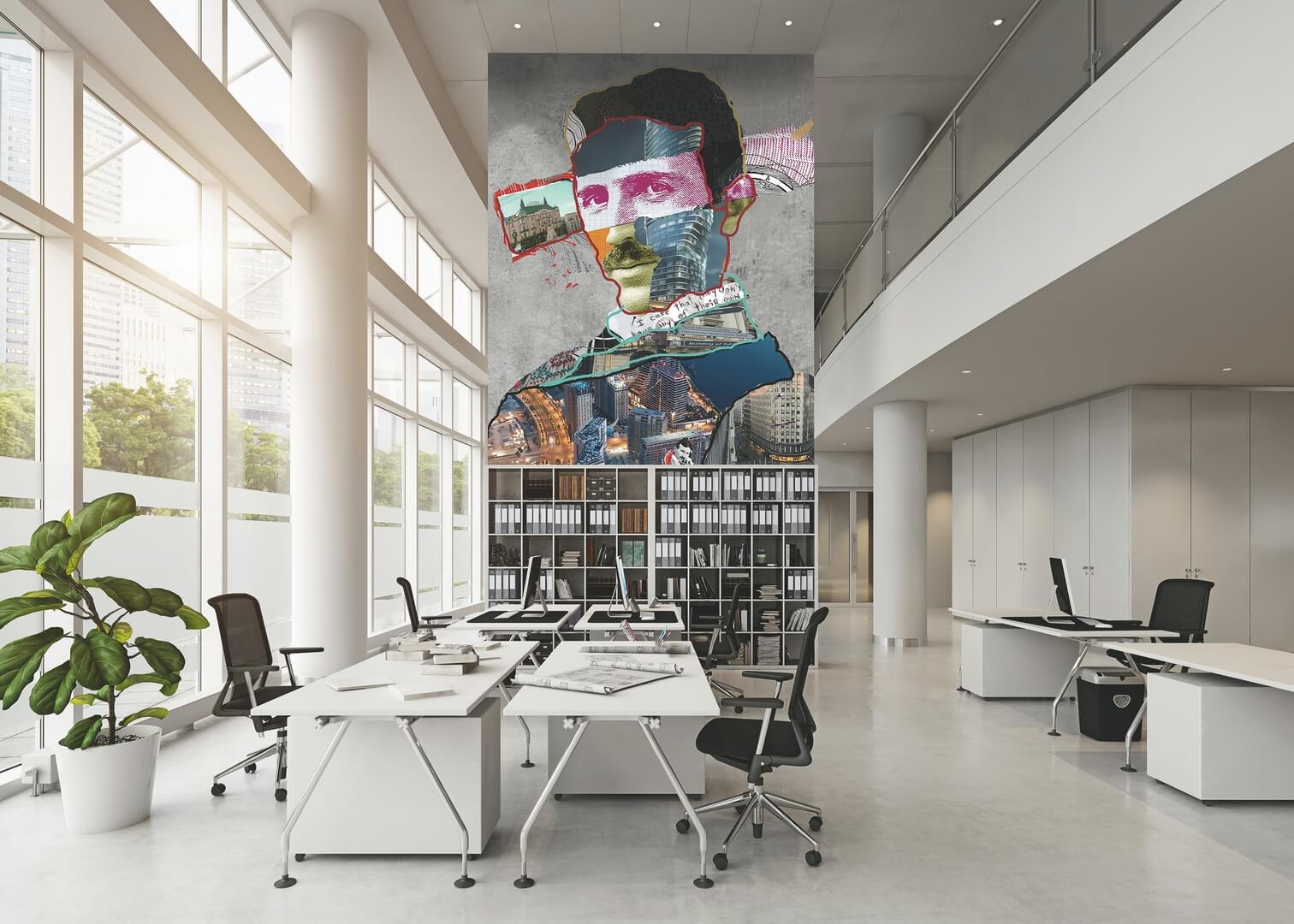 Mural artystyczny kolaż w formie sylwetki Marburg 48208 Avangarde Belgrade