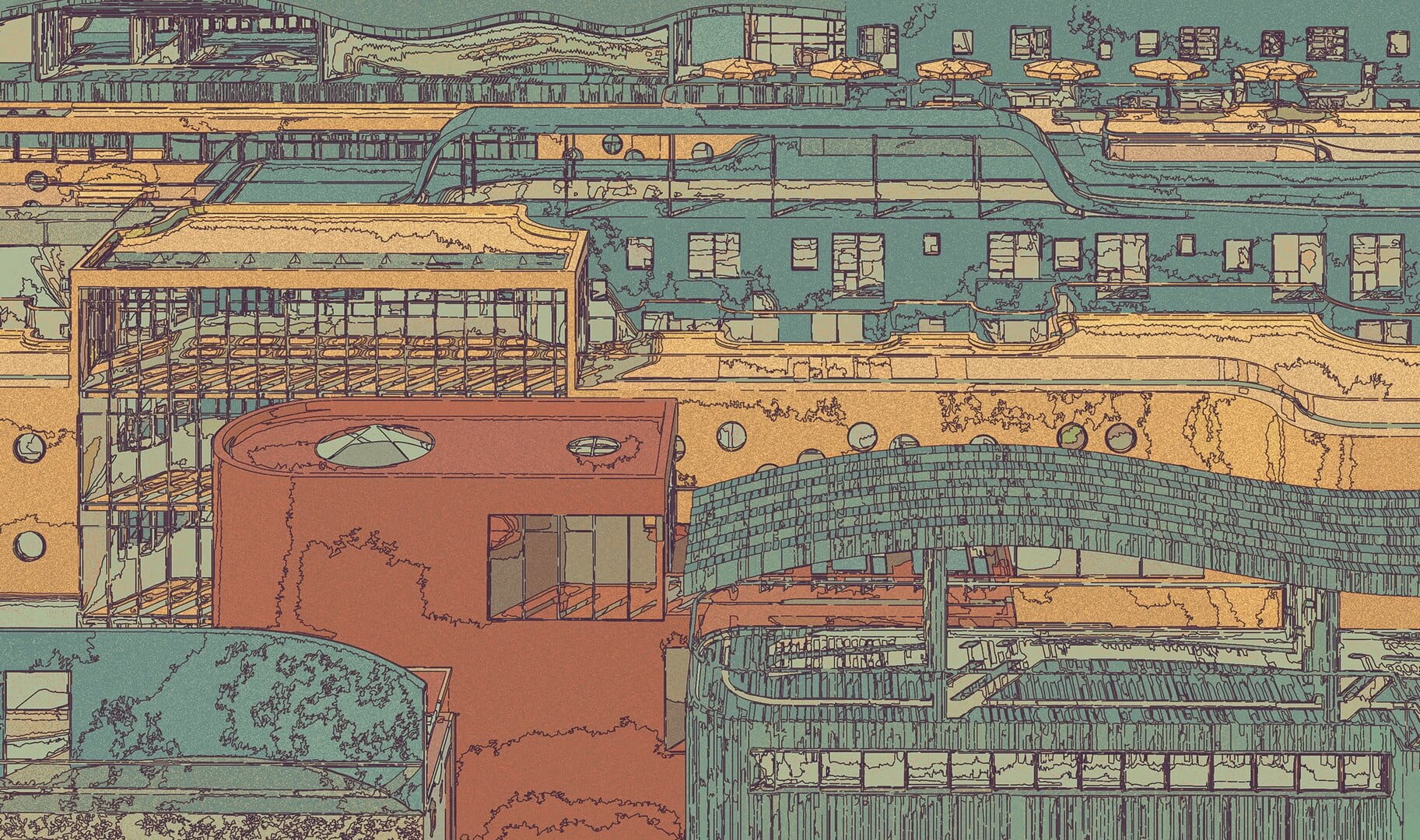 Mural architektoniczny Marburg 48221 Avangarde Belgrade