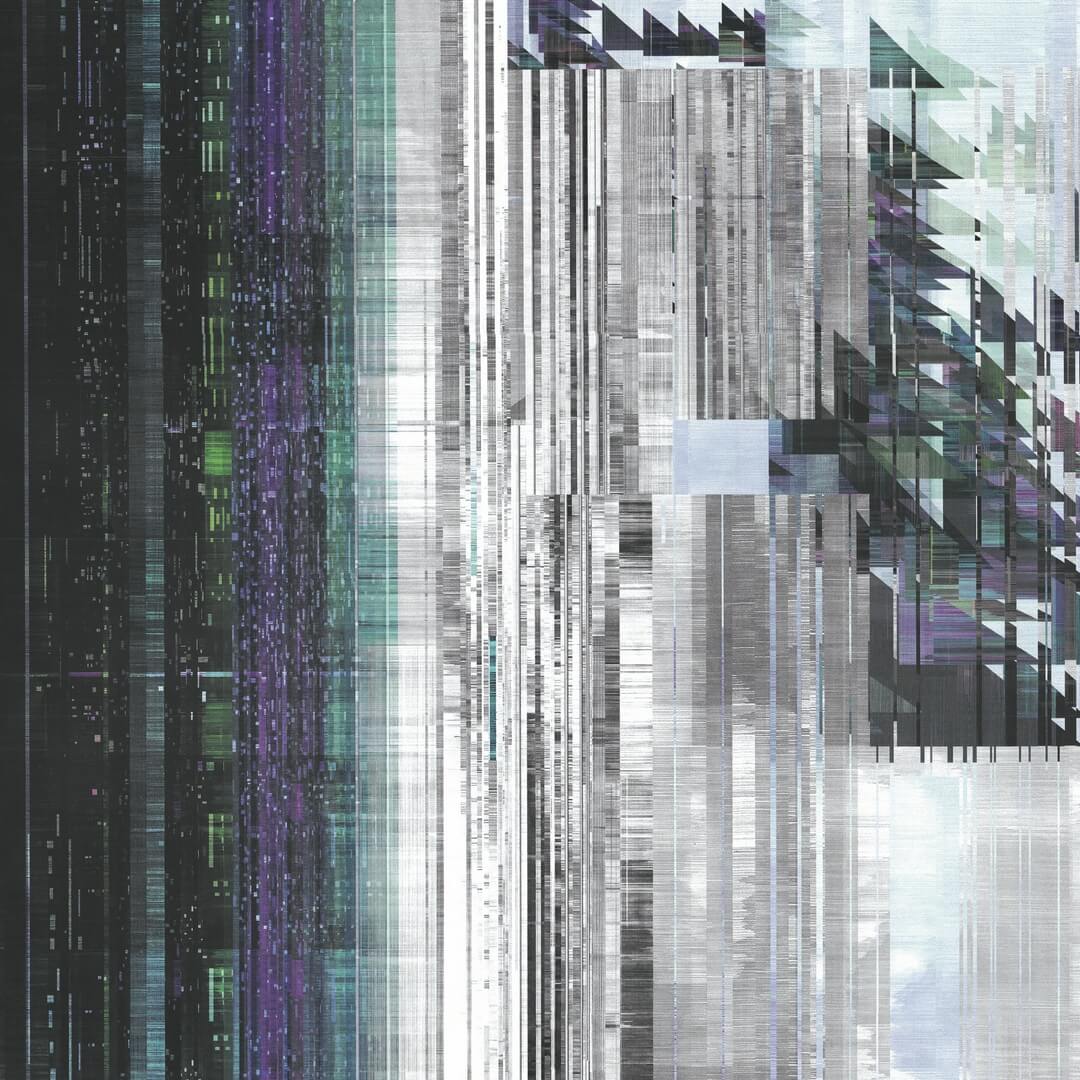 Mural abstrakcja inspirowaną estetyką cyfrową Marburg 48222 Avangarde Belgrade