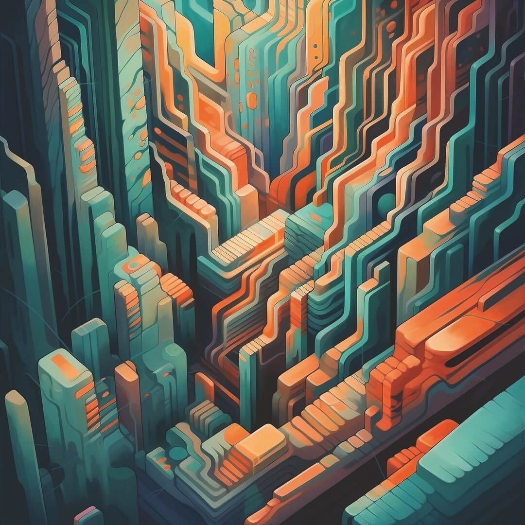 Mural futurystyczna architektura Marburg 48228 Avangarde Belgrade