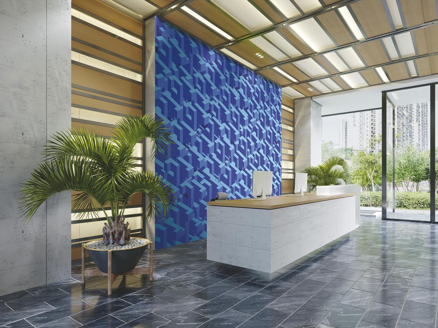 Mural geometryczna z efektem 3D na błyszczącej folii Marburg 48235 Avangarde Belgrade