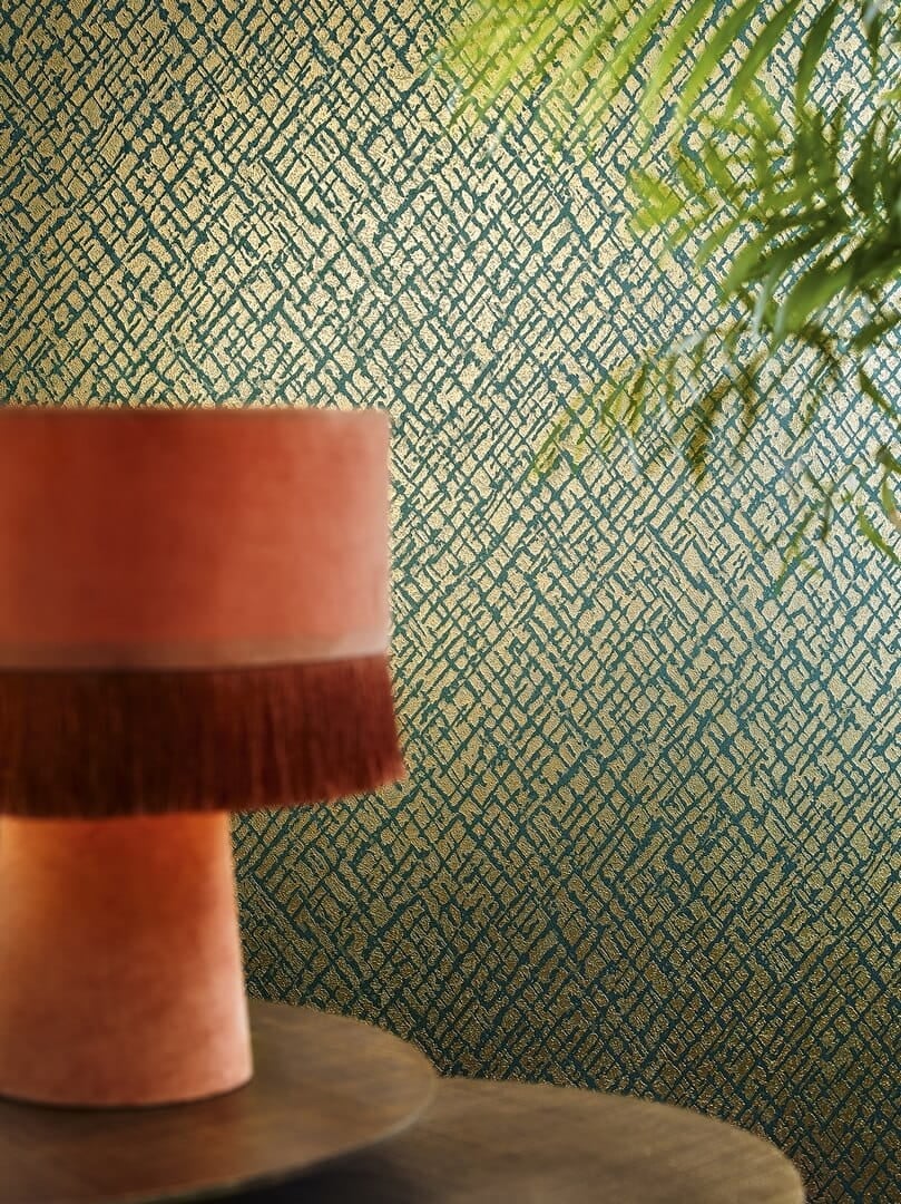 Tapeta błyszcząca mozaika zielono-złota Marburg 33716 Papis Loveday Colors of My Life